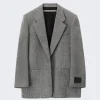 Alexander Wang Oversized Blazer Black And Grey