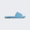 Bottega Veneta Padded Flat Sandal Windswept Blue