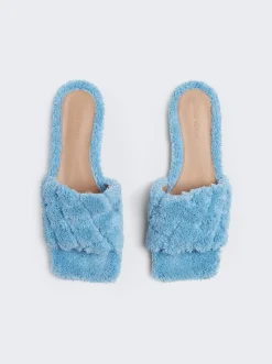 Bottega Veneta Padded Flat Sandal Windswept Blue