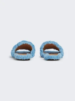 Bottega Veneta Padded Flat Sandal Windswept Blue