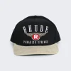 Rhude Paradiso Springs Suede Brim Twill Hat Black And Khaki