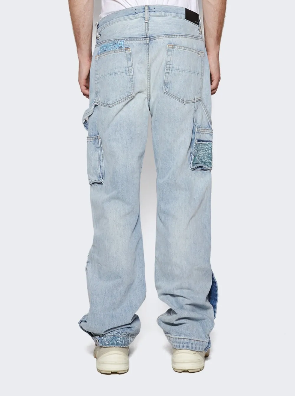 Amiri Patchwork Bandana Carpenter Jean Stone Indigo
