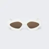 Loewe Paula'S Ibiza Flame Sunglasses White And Brown