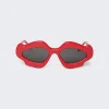 Loewe Paula'S Ibiza Flame Sunglasses Shiny Red And Smoke