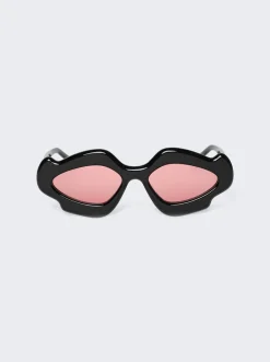 Loewe Paula'S Ibiza Flame Sunglasses Shiny Black And Violet