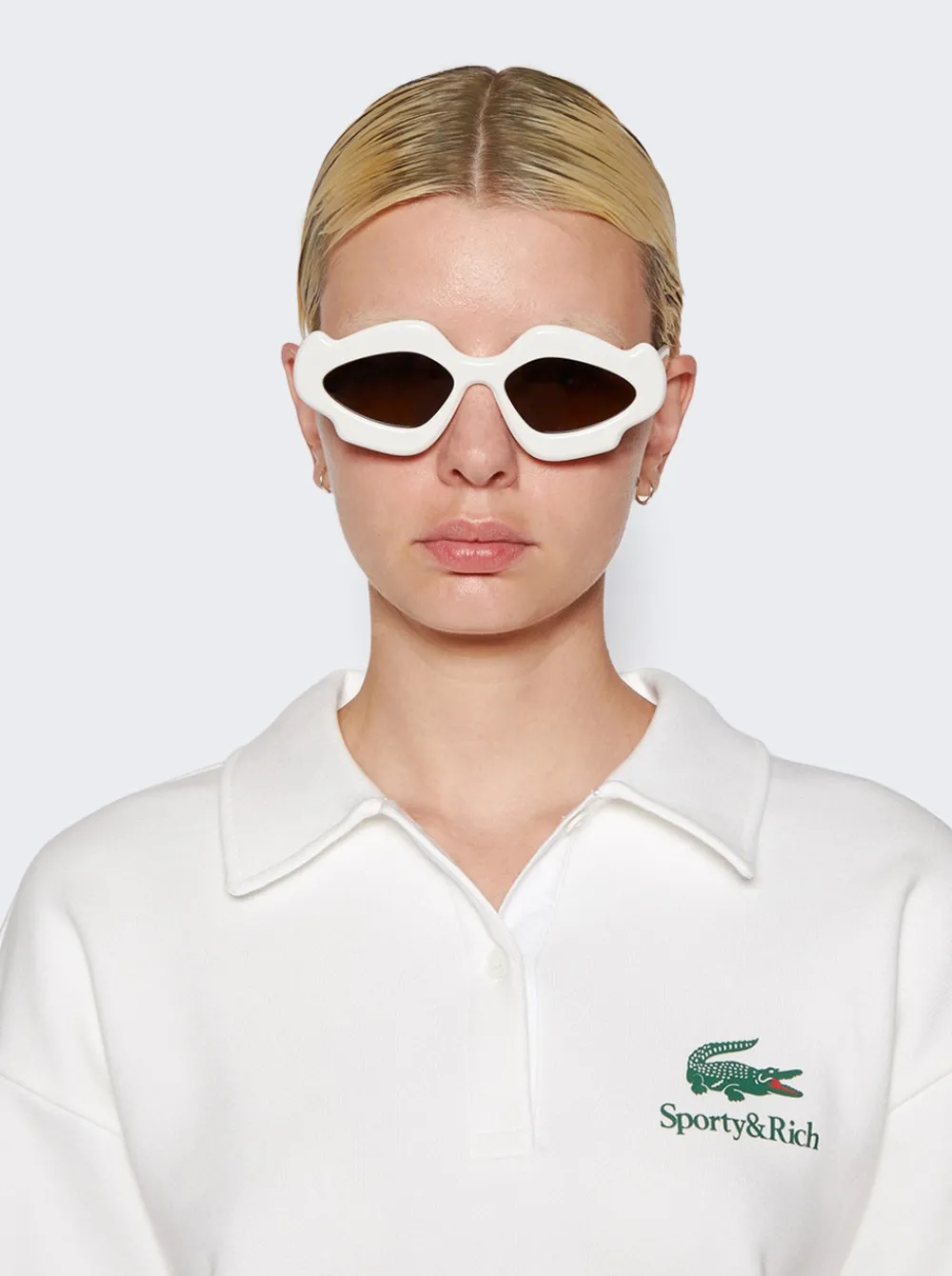 Loewe Paula'S Ibiza Flame Sunglasses White And Brown
