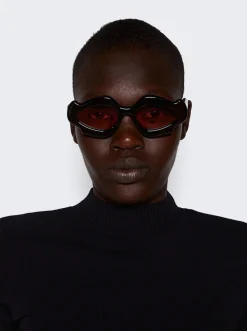 Loewe Paula'S Ibiza Flame Sunglasses Shiny Black And Violet