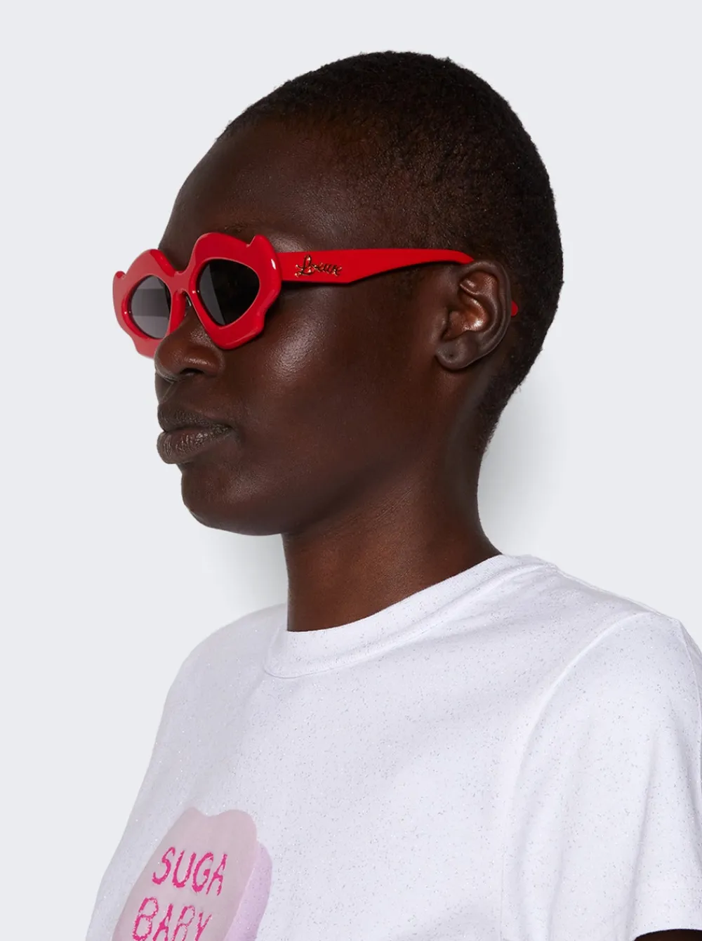Loewe Paula'S Ibiza Flame Sunglasses Shiny Red And Smoke