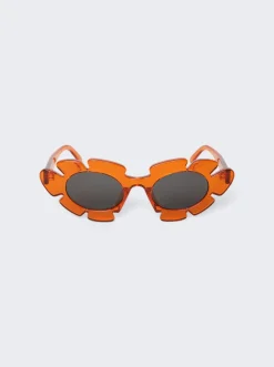 Loewe Paula'S Ibiza Flower Cat Eye Sunglasses Shiny Orange And Smoke