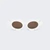 Loewe Paula'S Ibiza Flower Cat Eye Sunglasses White And Brown
