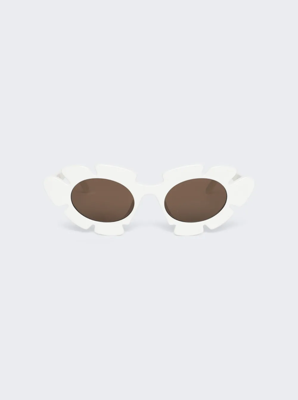 Loewe Paula'S Ibiza Flower Cat Eye Sunglasses White And Brown