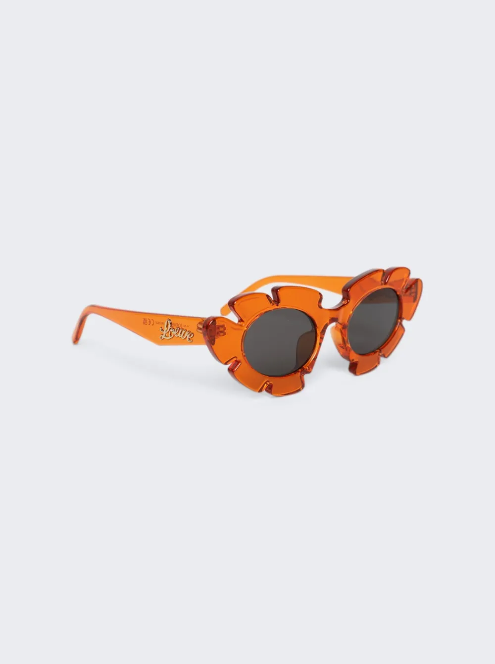 Loewe Paula'S Ibiza Flower Cat Eye Sunglasses Shiny Orange And Smoke