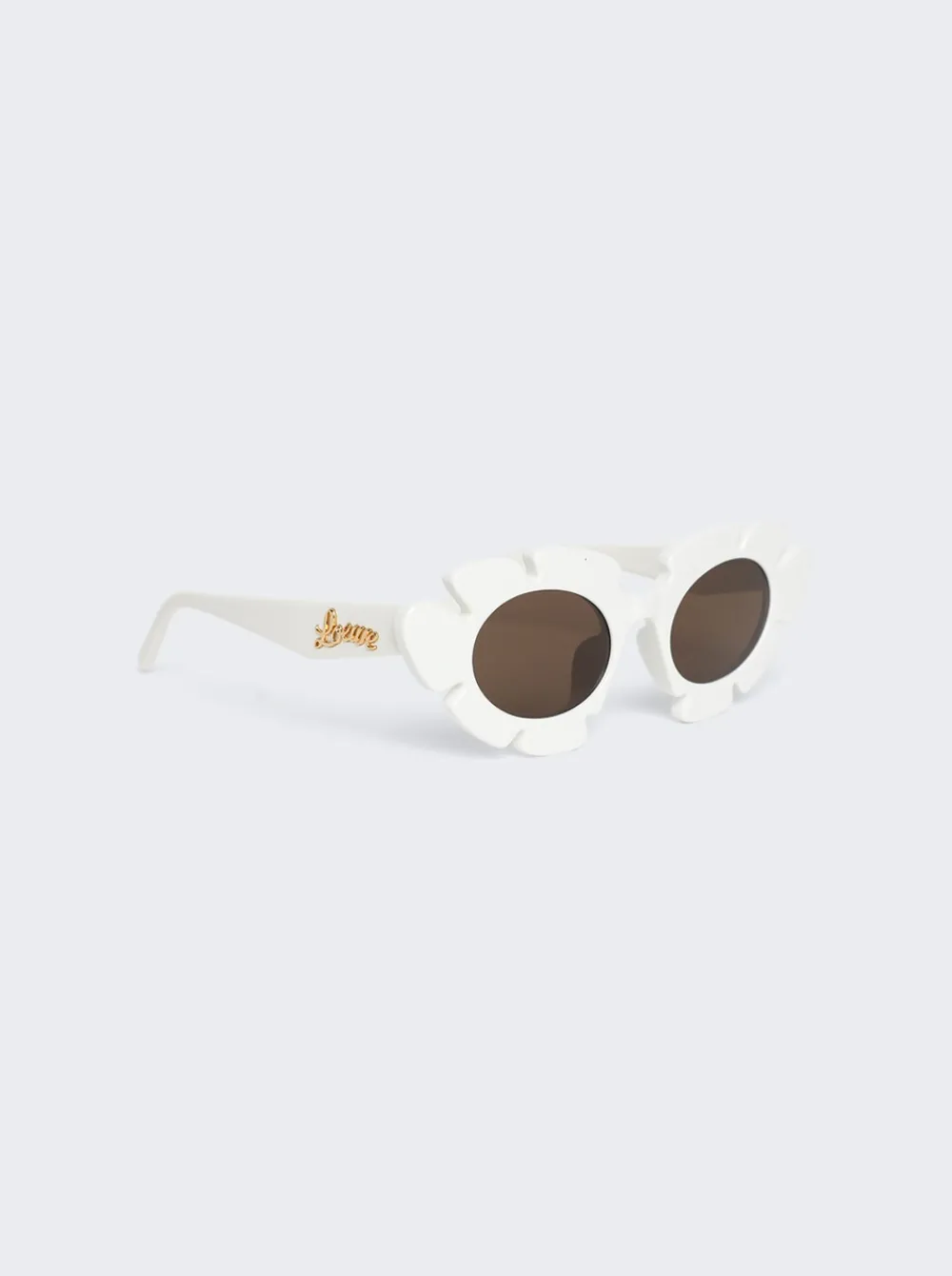 Loewe Paula'S Ibiza Flower Cat Eye Sunglasses White And Brown