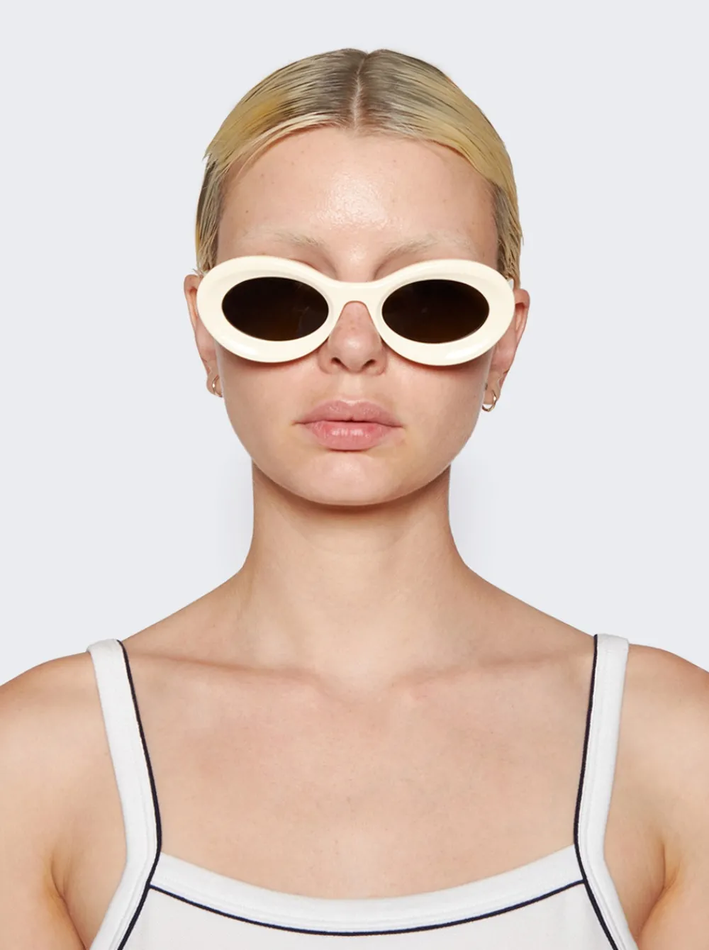 Loewe Paula'S Ibiza Loop Sunglasses Ivory And Smoke