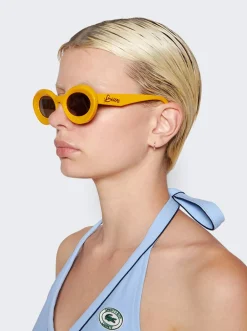 Loewe Paula'S Ibiza Loop Sunglasses Shiny Yellow And Brown