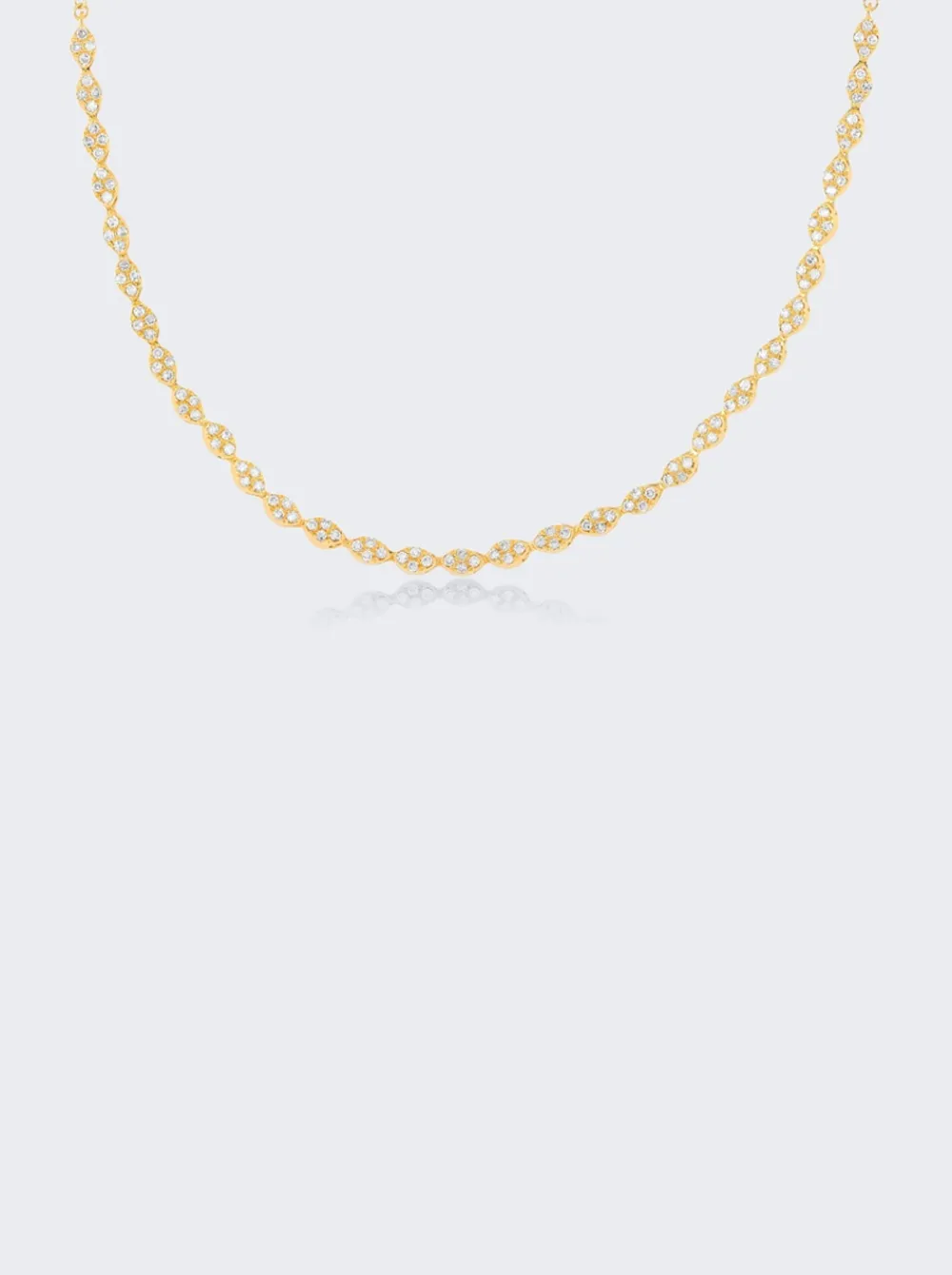 EF Collection Pave Diamond Marquise Necklace 14K Gold