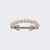 Ananya Pearl And Emerald Chakra Bracelet 18K Yellow Gold