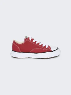 Maison MIHARA YASUHIRO Peterson 23 Low-Top Canvas Sneakers Bordeaux