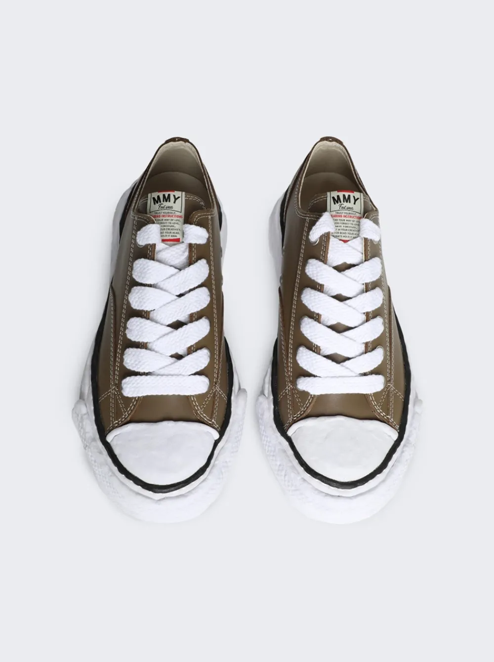 Maison MIHARA YASUHIRO Peterson 23 Low-Top Leather Sneakers Brown