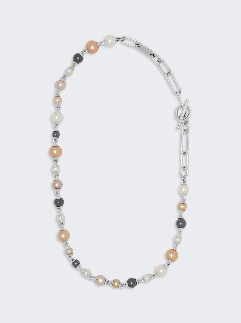 Maor Pina Linka Necklace With Mixed Pearls Sterling Silver