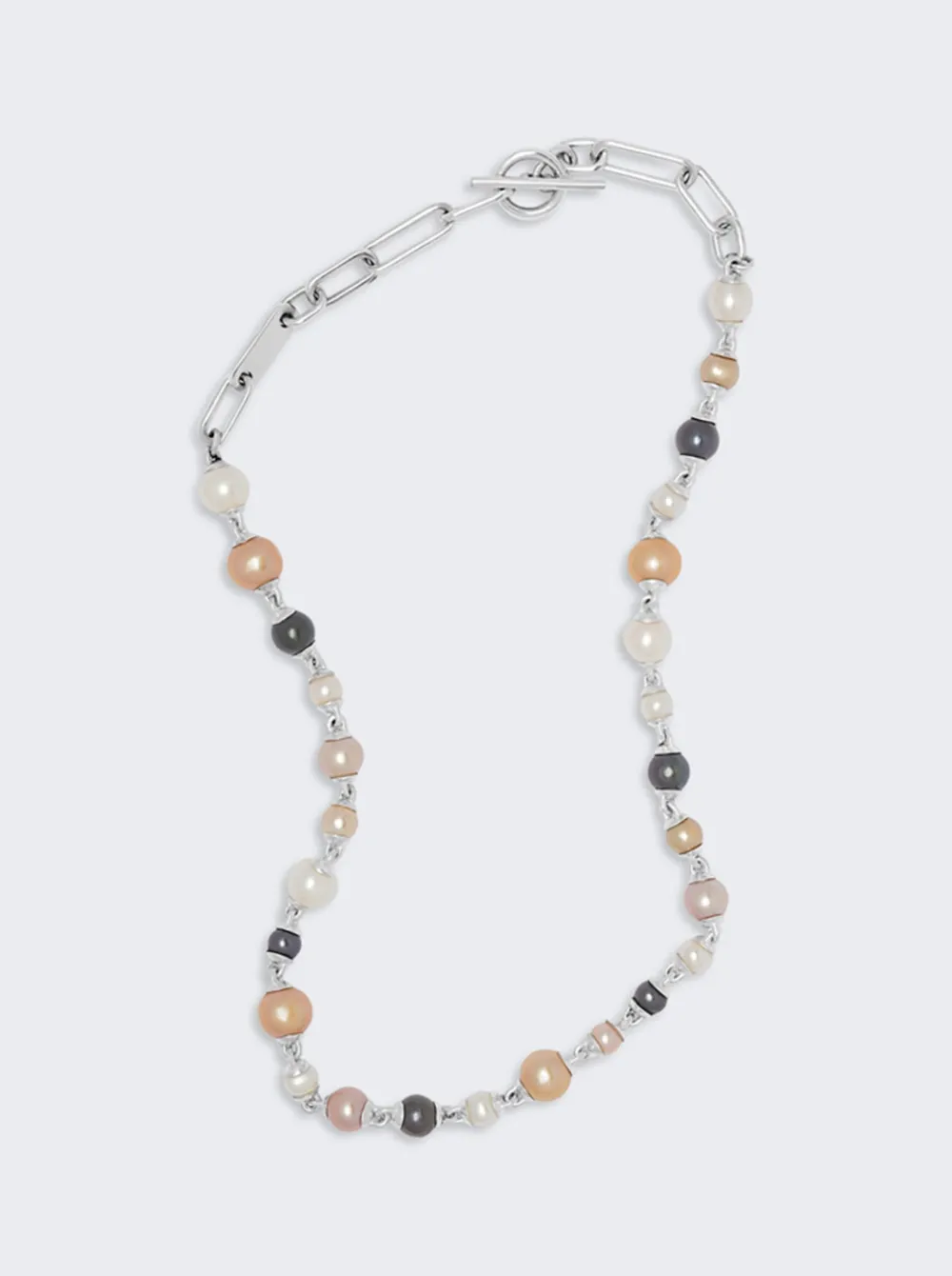 Maor Pina Linka Necklace With Mixed Pearls Sterling Silver
