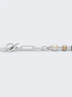 Maor Pina Linka Necklace With Mixed Pearls Sterling Silver