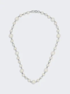Maor Pnina Necklace With White Pearls Sterling Silver