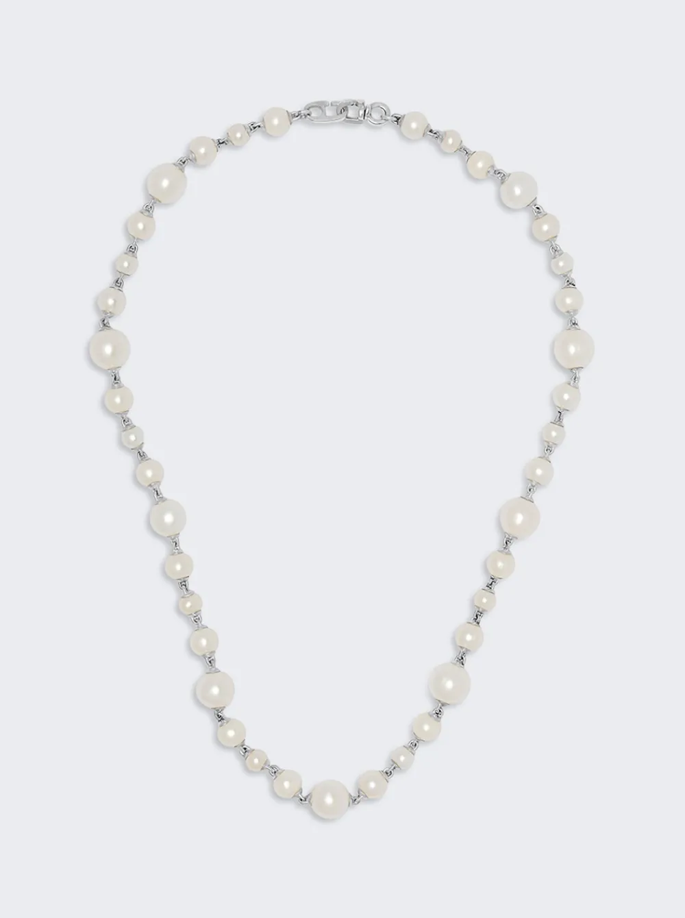 Maor Pnina Necklace With White Pearls Sterling Silver