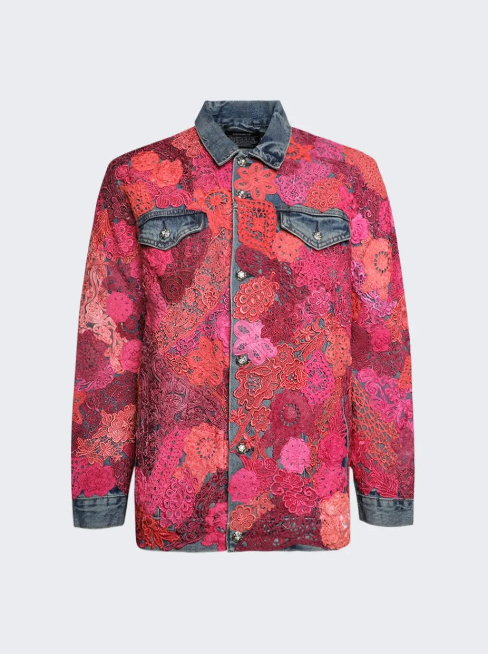 Earthling VIP Poetic Lust Denim Jacket Pink And Red