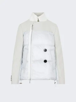 Sacai Primaloft Gold Padded Jacket Grey And White