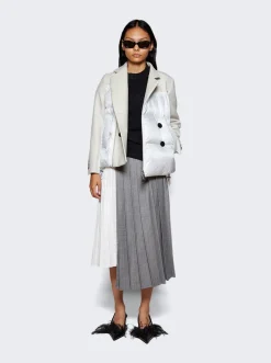 Sacai Primaloft Gold Padded Jacket Grey And White