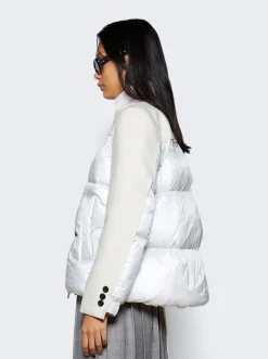 Sacai Primaloft Gold Padded Jacket Grey And White