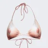 Jean Paul Gaultier Printed Corps Bikini Top Light Nude