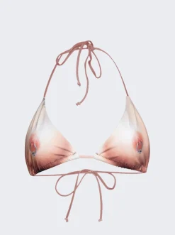 Jean Paul Gaultier Printed Corps Bikini Top Light Nude
