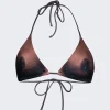 Jean Paul Gaultier Printed Corps Bikini Top Dark Nude