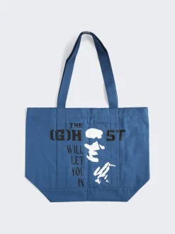 Raf Simons Printed Tote Bag Blue