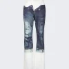 Jean Paul Gaultier Printed Trompe L'Oeil Jeans White And Blue