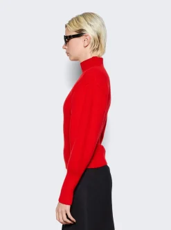 FERRAGAMO Puffed Sleeve Sweater Red