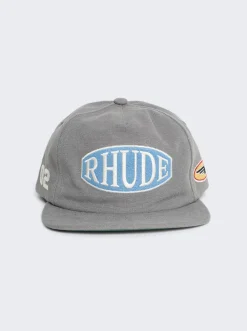 Rhude Rally Washed Canvas Hat Elephant Grey
