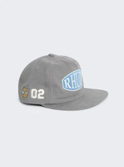 Rhude Rally Washed Canvas Hat Elephant Grey