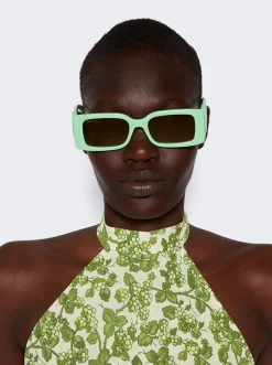 Gucci Rectangular Sunglasses Green