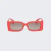 Gucci Rectangular Sunglasses Red