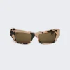 Gucci Rectangular Tortoiseshell Sunglasses Brown