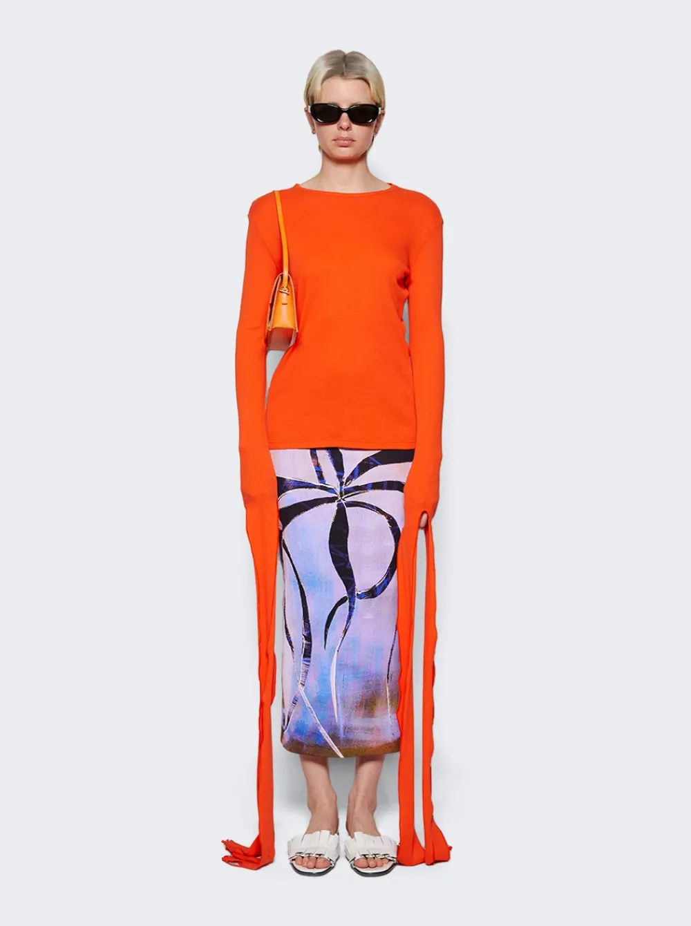 Louisa Ballou Ribbed Midi Skirt Multicolor
