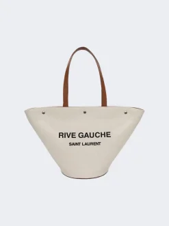 Saint Laurent Rive Gauche Basket Bag Natural
