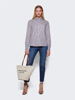 Saint Laurent Rive Gauche Basket Bag Natural