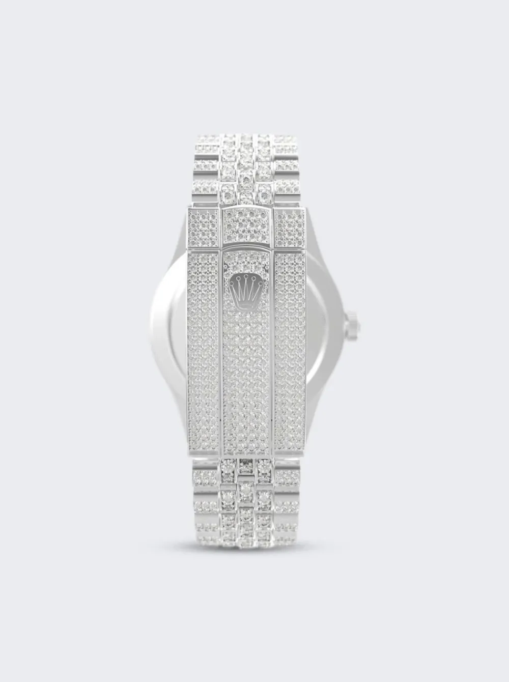 PRIVATE LABEL LONDON Rolex Datejust Jubilee Bracelet Rainbow Sapphire Bezel White Diamond Pave