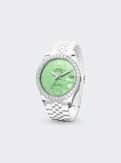 PRIVATE LABEL LONDON Rolex Datejust 41Mm Green Mother Of Pearl Dial