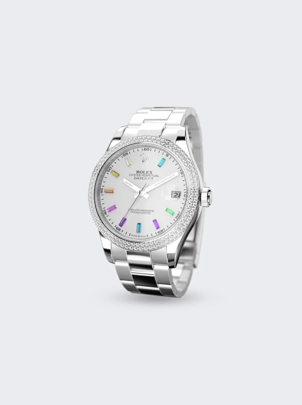 PRIVATE LABEL LONDON Rolex Datejust 36Mm Silvery White Dial
