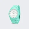 PRIVATE LABEL LONDON Rolex Datejust Smooth Ceramic Ccoated White Dial Oyster Bracelet Mint Green Hour Markers